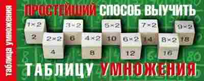 Книга Простейший способ выучить таблицу умножения, б-3194, Баград.рф
